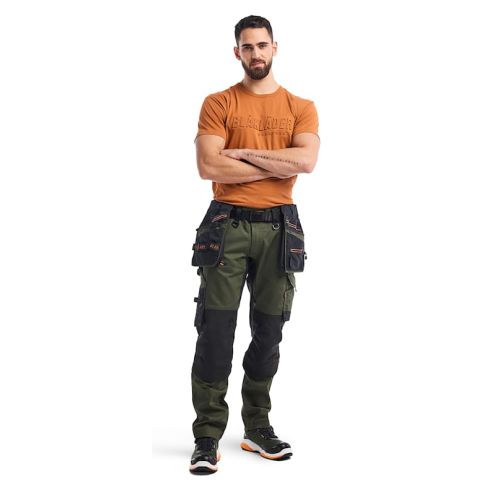 Pantalon artisan stretch STRIKER vert forêt/rouille T38L - BLÅKLÄDER - 197011494240C144 pas cher Secondaire 4 L