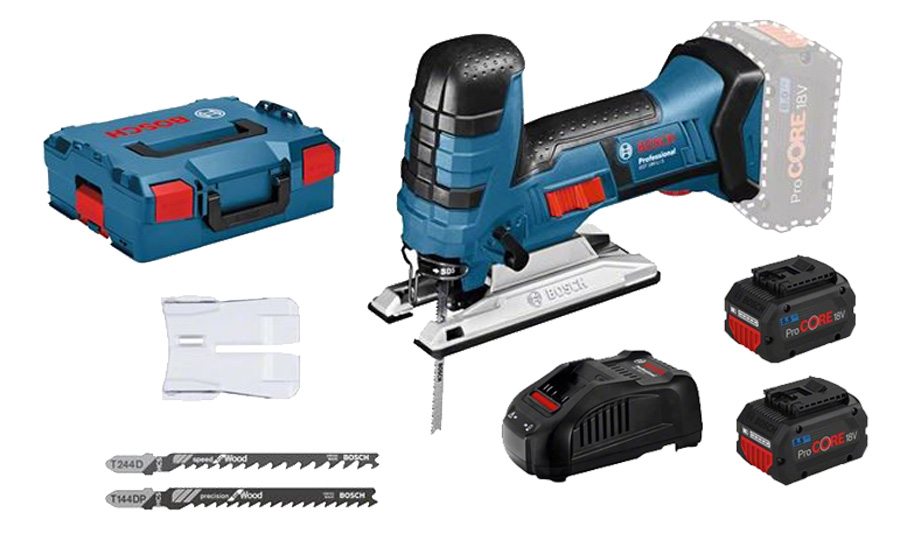Scie sauteuse sansfil Bosch GST 18 VLI S 18 V 2 batteries Procore 55Ah chargeur coffret LBoxx