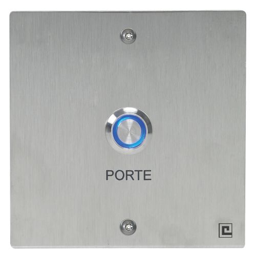 Bouton poussoir NO/NF sur plaque inox 80 x 80 mm avec 2 vis anti-vandales HERACLES PL80NFL photo du produit Principale L