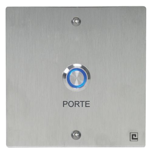 Bouton poussoir NO/NF sur plaque inox 80 x 80 mm avec 2 vis anti-vandales Héraclès PL80NFL photo du produit Principale L