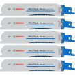 5 lames de de scie sabre PRO Thick Metal precise S937HBF 150x25x1,1mm - BOSCH - 2608658997 pas cher