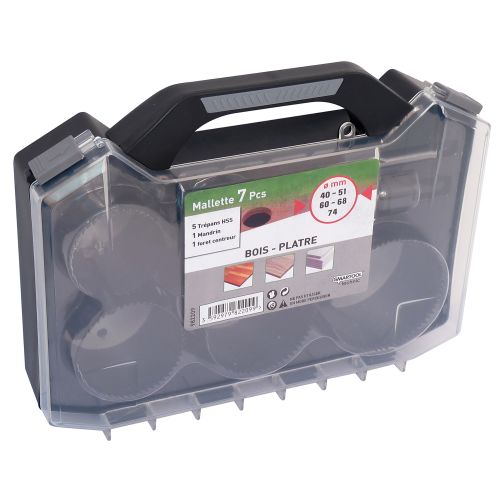 Mallette trépans HSS bois plâtre 7 pièces SMARTOOL TECHNIC 982209 photo du produit Secondaire 3 L