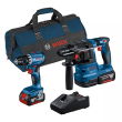 Combo kit 2 machines 18 V (GSR45 + GBH22) + 2 batteries 4 Ah + sac BOSCH 0615A50038 photo du produit