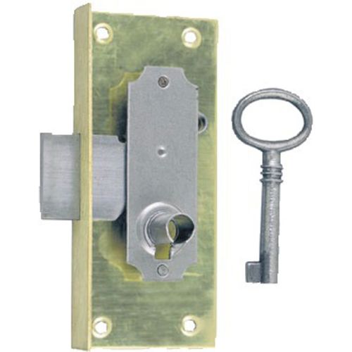 Serrure &agrave; entailler de biblioth&egrave;que 514 axe 15 mm largeur 35 mm droite avec 1 cl&eacute; DEVISMES S514A15DLBL photo du produit Principale L