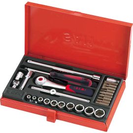 Coffret 1/4'' de 26 outils Sam outillage 6 pans en pouces - 73-RP26 photo du produit Principale M