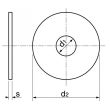 Rondelle plate série LL inox A2 NFE 25513 14X45X2,5 boîte de 50 - ACTON - 6250714 pas cher Secondaire 1 S