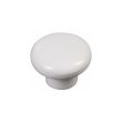 Bouton rond basic de diamètre 35mm plastique finition blanc - CADAP - 5135/5S pas cher