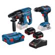 Pack de 2 outils 18V (GSR55/GBH21) + 2 batteries 5Ah + chargeur en coffret L-BOXX BOSCH photo du produit