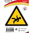 Panneau ''Danger de chute'' vinyle adh&eacute;sif triangle 100mm - NOVAP - 4032115 pas cher