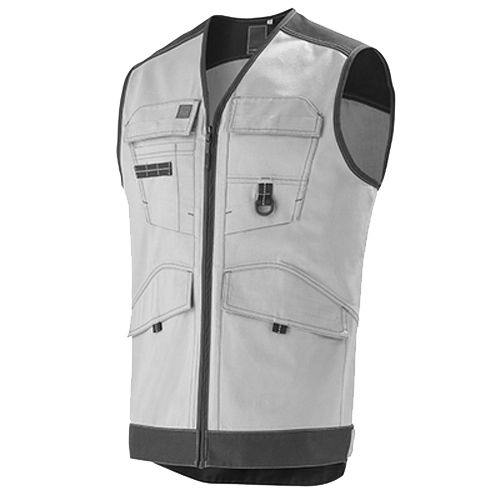 Gilet de travail TROWEL sans manches 9ATTUP beige/noir T2 - LAFONT - LA-9ATTUP-204-2 pas cher