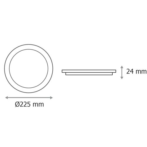 Plafonnier LED SLIMY blanc D 225 mm 18 W 4000 K MIIDEX 77571 photo du produit Secondaire 1 L