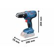 Perceuses-visseuses à percussion 18 V GSB 18V-21 Professional + 2 batteries 2 Ah + chargeur + coffret L-CASE BOSCH 06019H1109 photo du produit Secondaire 2 S