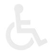 Pictogramme silhouette handicapé couleur blanche modèle 99 dimensions 150x135x3mm nylon - HEWI - 801.91.030 99 pas cher