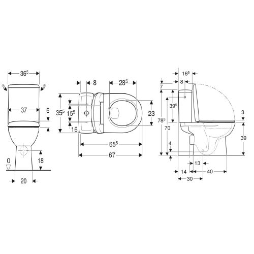Pack WC RENOVA sortie horizontale - GEBERIT - 501.756.00.1 pas cher Secondaire 1 L