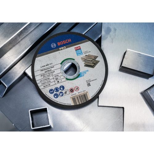 Lot de 10 disques à tronçonnner MTX et inox 125 x 1 x 22,23 mm BOSCH 2 608 603 255 photo du produit Secondaire 2 L