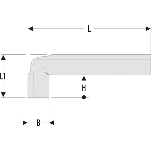 Clé en tube coudée métrique 10mm - FACOM - 92A.10 pas cher Secondaire 1 L