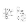 Mitigeur thermostatique GROHTHERM 800 avec ensemble de douche TEMPESTA GROHE 34565001 photo du produit Secondaire 1 S
