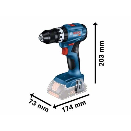 Perceuse visseuse à percussion 18V GSB 18V-45 Professional (sans batterie ni chargeur) - BOSCH - 06019K3300 pas cher Secondaire 2 L