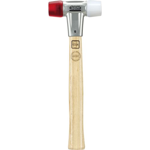 Massette avec embouts acétate rouge et nylon blanc diamètre 25 - SAM OUTILLAGE - 325-25 pas cher