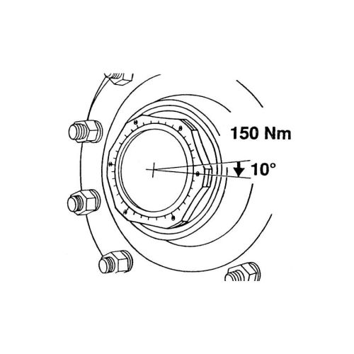 Douilles 6 pans pour écrou de moyeu SAF 140 mm KS TOOLS 450.0110 photo du produit Secondaire 1 L