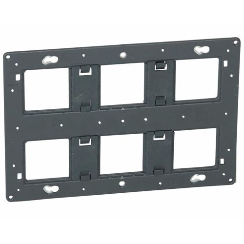 Support universel BATIBOX à vis 2 x 3 / 2 x 6 postes pour Mosaic, Céliane ou Soliroc 08 modules - LEGRAND - 419592 pas cher Principale L