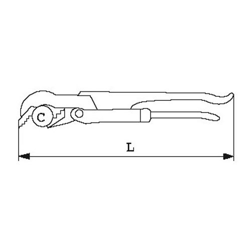 Clé serre-tube "bec de canard" 18'' - SAM OUTILLAGE - 630-18-BC pas cher Secondaire 1 L