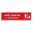 Plaquette de porte coupe-feu à maintenir fermée en plexiglas 170x45mm - NOVAP - 4036564 pas cher