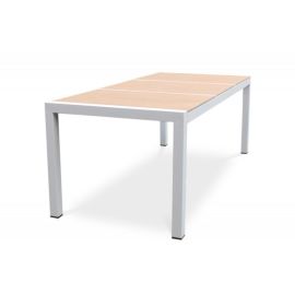 Table de jardin Helsinki en aluminium et plateau céramique blanc - DCB GARDEN - HELSINKI-TB200 pas cher Principale M