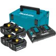 Pack Energie 4 batteries 18 V 6 Ah BL1860B + chargeur double DC18RD en coffret MAKPAC III MAKITA 198091-4 photo du produit Secondaire 5 S