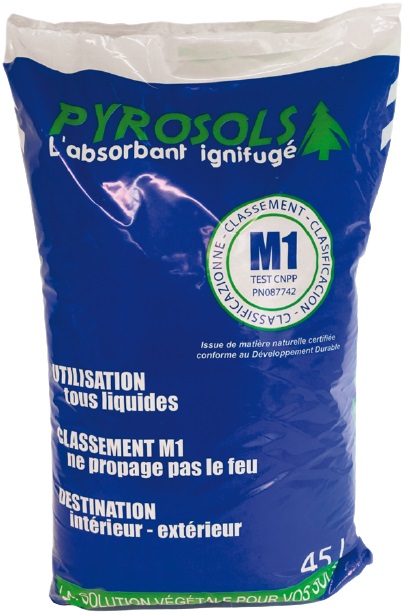 Sac de 40L absorbant végétal ignifugé - F800002