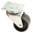 Roue double galet 50mm platine carré pivotante - AVL - 590051A pas cher