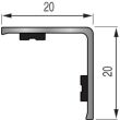 Corniére angle 3 m.l 20 x 20 mm aluminium DINAC 1323100 photo du produit Secondaire 1 S