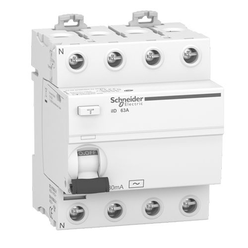 Interrupteur différentiel 4P ACTI9 iID Type AC 63A 30mA - SCHNEIDER ELECTRIC - A9R11463 pas cher