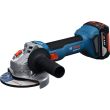 Meuleuse d'angle 18 V GWS 18V-8 Professional 125 mm + 2 batteries 4 Ah + chargeur rapide + coffret L-BOXX BOSCH 06019N9002 photo du produit Secondaire 2 S