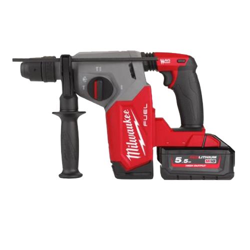 Perforateur-burineur SDS Plus 18V FHX-552X 26mm HIGH OUTPO + 2 batteries 5,5 Ah + chargeur + coffret HD-BOX - MILWAUKEE TOOL - 4933478889 pas cher