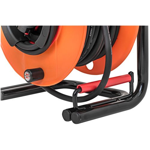 Enrouleur &eacute;lectrique 40m de c&acirc;ble H07RN-F 3G1,5 avec 4 prises &agrave; clapet - BRENNENSTUHL &ndash; 1139831 pas cher Secondaire 1 L