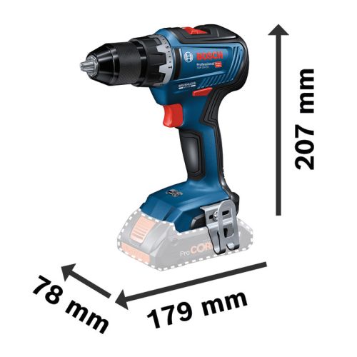 Perceuse visseuse 18 V GSR 18V-55 (sans batterie ni chargeur) + boîte carton BOSCH 06019H5202 photo du produit Secondaire 1 L