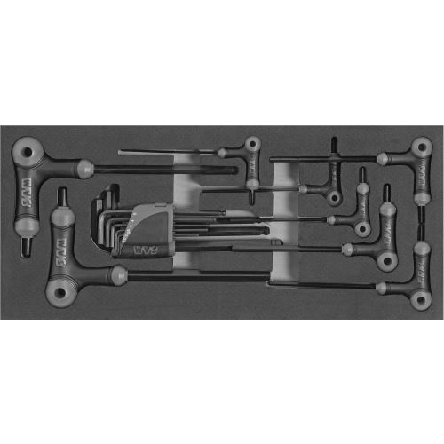 Module de clés mâles 6 pans à poignée en L - SAM OUTILLAGE - 60-PTJ17MM pas cher