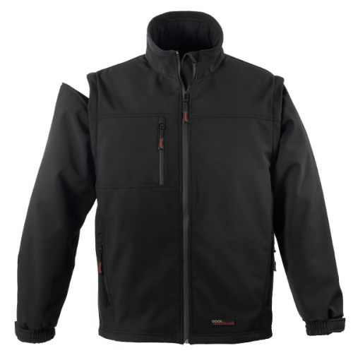 Veste Softshell YANG 2 en 1 noir TM - COVERGUARD - 5YANDM pas cher