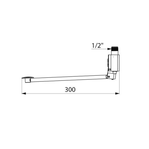 Robinet de lavabo instantané MONOFOOT montage mural M1/2 - DELABIE - 736102 pas cher Secondaire 1 L