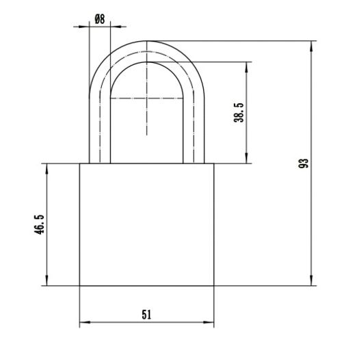 Cadenas UNO EURO E50 cylindre européen laiton HERACLES I-CAD-UE photo du produit Secondaire 2 L