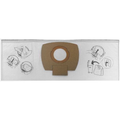 Sac filtre tissu aspirateur VC2010L/VC2512L de 5 pièces MAKITA P-72899 photo du produit