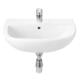 Lavabo POLO PLUS Roca percé 1 trou blanc - A32519J000 photo du produit Principale M