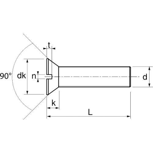 Vis &agrave; m&eacute;taux t&ecirc;te frais&eacute;e fendue A4 DIN 963 10X100 bo&icirc;te de 50 - ACTON - 6420810X100 pas cher Secondaire 3 L
