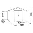 Abri de jardin en métal FRASER 6,4 m² FOREST STYLE 2970 photo du produit Secondaire 2 S