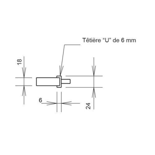 Serrure à larder 3 points coffre 92MTX U7 36 mm METALUX F1U7360200 photo du produit Secondaire 2 L