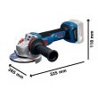Meuleuse d'angle 18 V GWS 18V-11 Professional (sans batterie ni chargeur) sous carton BOSCH 06019N4100 photo du produit Secondaire 1 S
