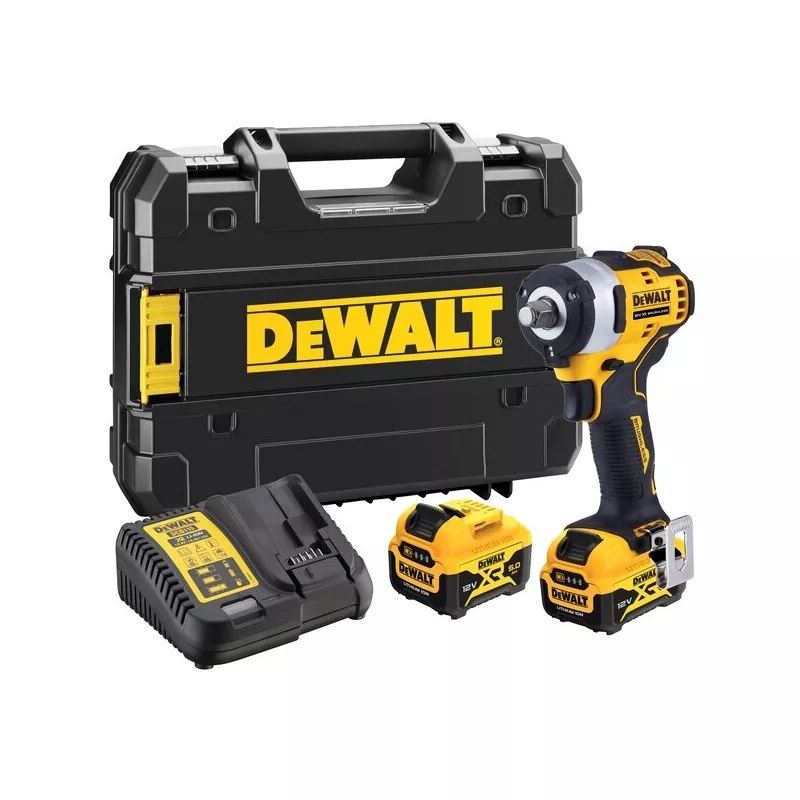 DEWALT Boulonneuse 3/8'' XR 12 V Brushless + 2 batteries 5 Ah + chargeur + coffret T STAK  DCF903P2-QW 