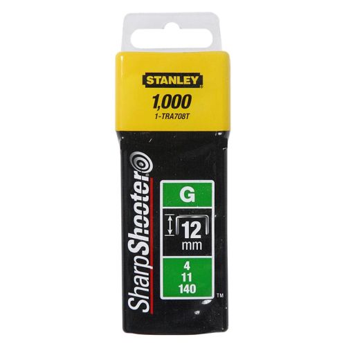 Agrafes 12 mm type G boîte de 1000 - STANLEY - 1-TRA708T pas cher Secondaire 1 L
