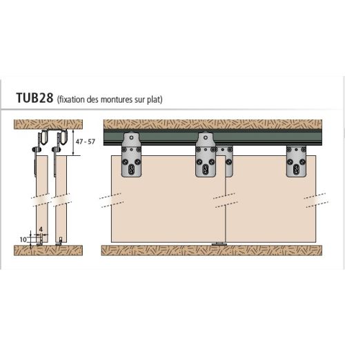 GARNITURE DE PORTE TUB28 PLACARD photo du produit